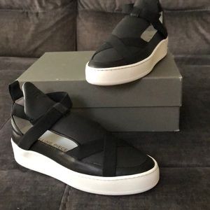 Filling Pieces black and white low top sneakers